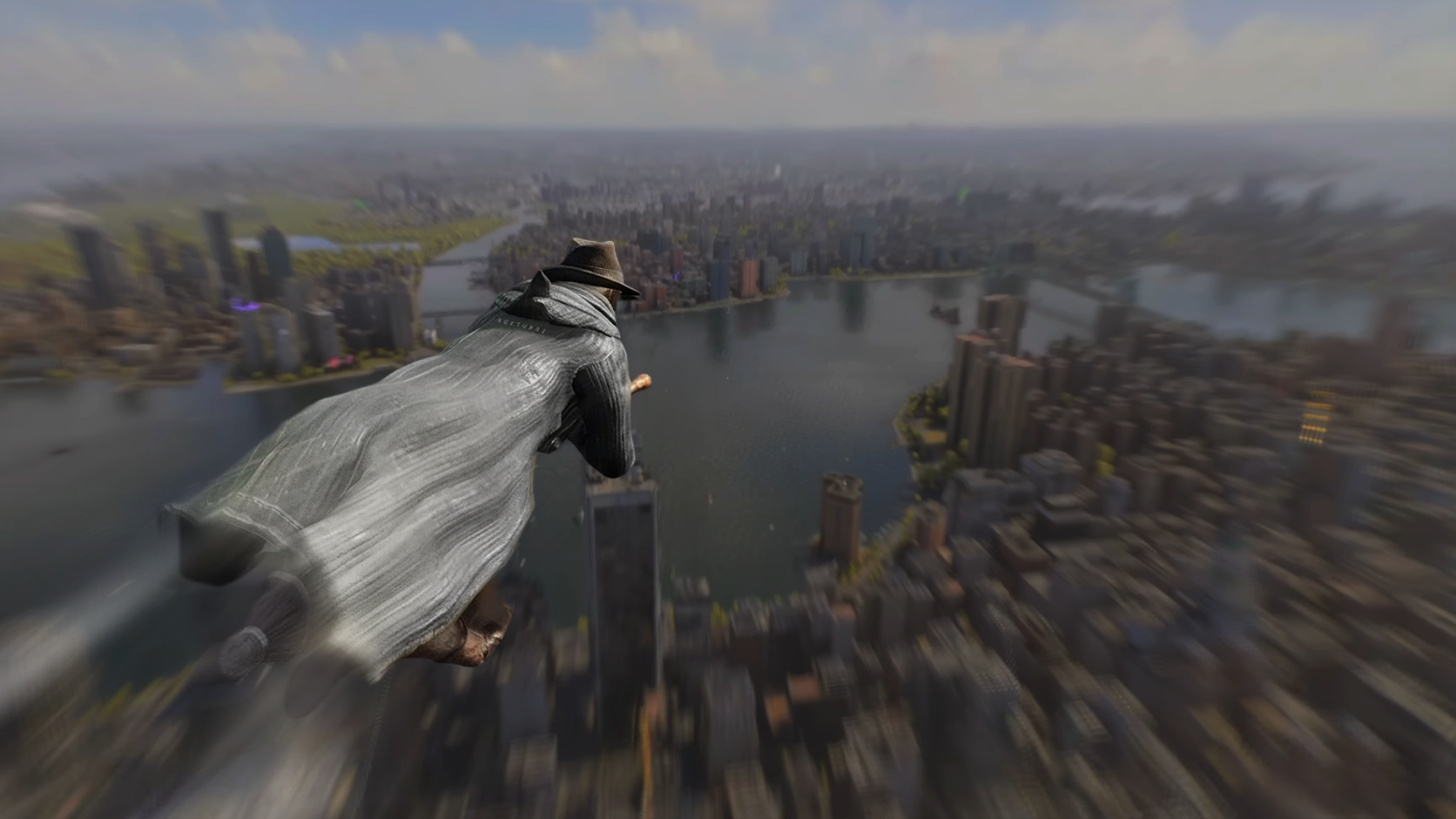 Underlight Cinematic flying shot across the skyline